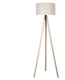 Lampy   - Stojací lampa 1xE27/60W/230V krémová/béžová 