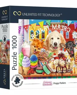 Hračky puzzle TREFL - Prime puzzle 1000 UFT - Nálož roztomilosti: Psí slídiči