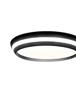 Inteligentní stropní svítidla LUTEC LED stropní světlo Cepa RGBW CCT černá Ø 45 cm
