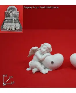 Sošky, figurky - andělé PROHOME - Anděl se srdcem 4,5cm různé druhy