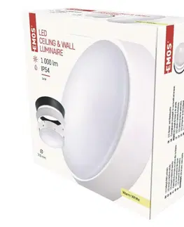 LED nástěnná svítidla EMOS LED přisazené svítidlo, kruh černá/bílá 14W teplá bílá 1539071140