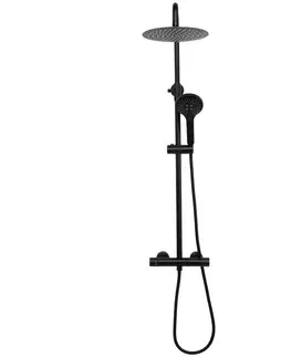 Sprchy a sprchové panely REA Sprchový set s termostitickou baterií 150mm VINCENT černá REA-P6600