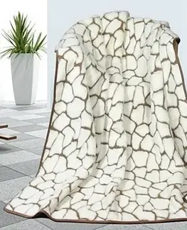 Přikrývky Bellatex Vlněná deka DUO Caschmere Kameny, 155 x 200 cm