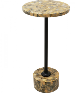 Odkládací stolky KARE Design Odkládací stolek Domero Mosaic - šedý, Ø25cm