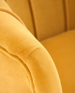 Křesla HALMAR Křeslo Amorinito 2 hořčicově žluté