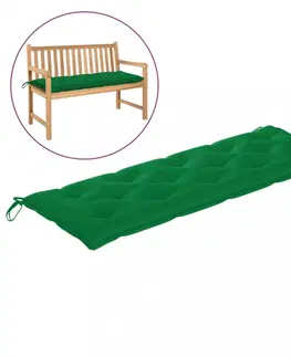 Záhradné sedáky Voděodolná poduška na zahradní lavici 150 cm Dekorhome Zelená