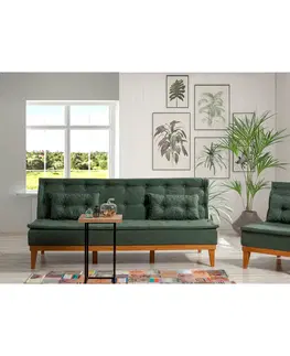 Pohovky a gauče Pohovka s křeslem FUOCO zelená