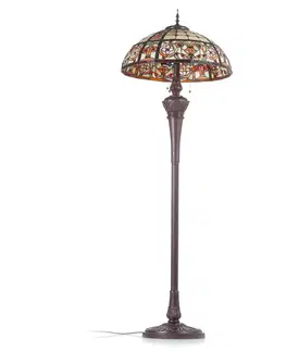 Stojací lampy Clayre&Eef Luxusní stojací lampa Lindsay v Tiffany stylu