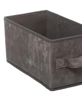 Úložné boxy DekorStyle Úožný textilní box BULET šedý