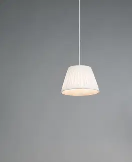 Zavesna svitidla Retro závěsná lampa krémová 25 cm - Plisse