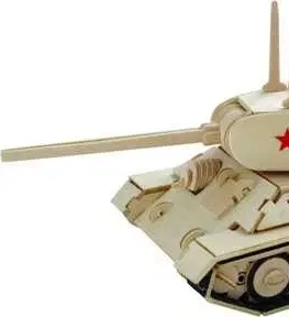 3D puzzle Woodcraft construction kit Dřevěné 3D puzzle Tank T-34 P