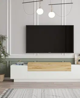 TV stolky Kalune Design TV stolek FD1 160 cm bílý/dub
