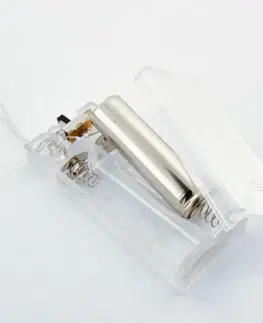 LED osvětlení na baterie DecoLED LED světelný řetěz na baterie - stříbrné perly, ledově bílá, 10 diod, 1,3m