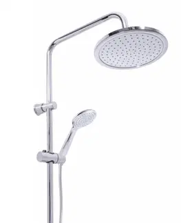 Sprchy a sprchové panely SLEZAK-RAV Vodovodní baterie sprchová s hlavovou a ruční sprchou MURRAY, Barva: chrom/bílá, Rozměr: 150 mm MU182.5/7