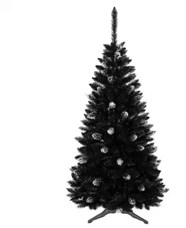 Vánoční stromky Černý vánoční stromek s ozdobou 220 cm