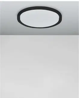 LED stropní svítidla NOVA LUCE stropní svítidlo TROY kov a akrylový difuzor matná černá zvenku matná bílá uvnitř LED 40W 230V 3000K IP20 stmívatelné 9053592