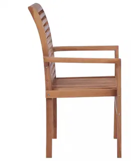 Židle Stohovatelné jídelní židle 2 ks hnědá Dekorhome