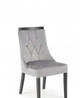 Židle HALMAR Jídelní židle MODULO 50 cm šedá/černá