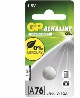 Jednorázové baterie GP Batteries GP Alkalická knoflíková baterie GP LR44 (A76F), blistr 1041007611