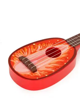 Hudební nástroje pro děti ECOTOYS Dětské ukulele Dumbo jahoda