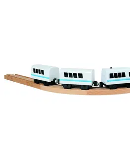 Dřevěné vláčky Bino Vysokorychlostní vlak na baterie, 35 cm