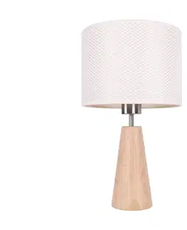 Lampy   7017403211528 - Stolní lampa MERCEDES 1xE27/40W/230V dub 