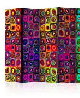 Paravány Paraván Colorful Abstract Art Dekorhome 225x172 cm (5-dílný)
