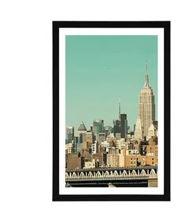 Města Plakát s paspartou magický New York