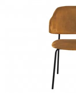 Židle Jídelní židle 2 ks CHRYSAOR Dekorhome Hořčicová