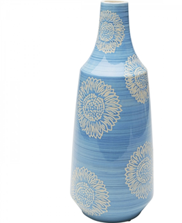Porcelánové vázy KARE Design Porcelánová váza Big Bloom modrá 47cm