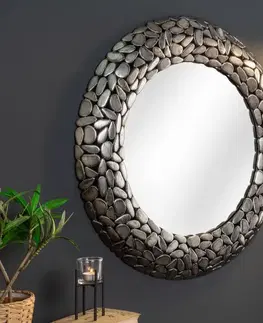 Zrcadla LuxD Designové zrcadlo Mauricio, 82 cm, stříbrné