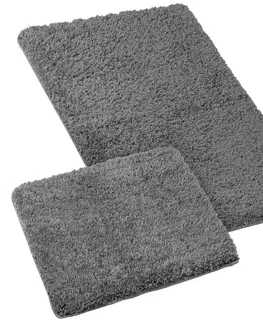Koberce a koberečky Bellatex Sada koupelnových předložek Micro šedá, 60 x 100 cm, 60 x 50 cm