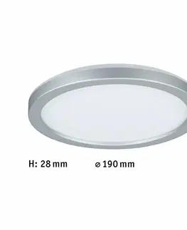 LED stropní svítidla PAULMANN LED Panel Atria Shine kruhové 190mm 1340lm 4000K matný chrom