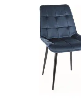 Jídelní sety Jídelní židle CHIC MONOLITH Signal Modrá