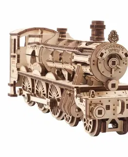 Dřevěné hračky Ugears 3D dřevěné mechanické puzzle Harry Potter Bradavický expres