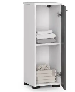 Koupelnový nábytek Ak furniture Koupelnová skříňka Fin 30 cm bílá/grafitová