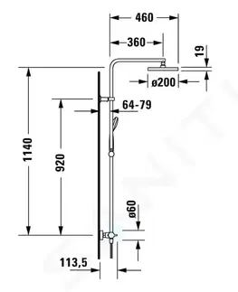 Sprchy a sprchové panely DURAVIT B.2 Sprchový set s termostatem, chrom B24280008010