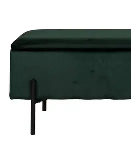 Lavice do jídelny Norddan Designová lavice Maija 95 cm zelený samet