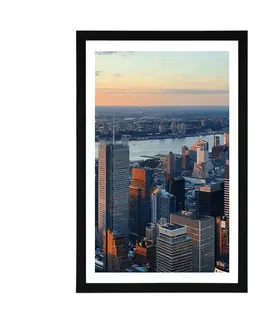 Města Plakát s paspartou panorama města New York