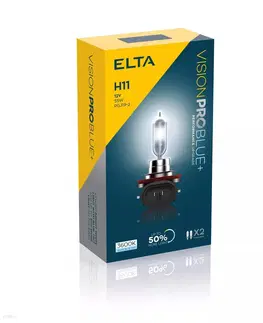 Autožárovky ELTA H11 VisionProBlue +50% 55W 12V PGJ19-2 sada 2ks EB2711TR