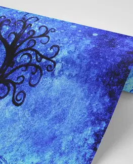 Tapety Feng Shui Tapeta strom života na modrém pozadí