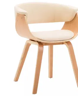 Jídelní sety Jídelní židle ohýbané dřevo Dekorhome Krémová / světle hnědá