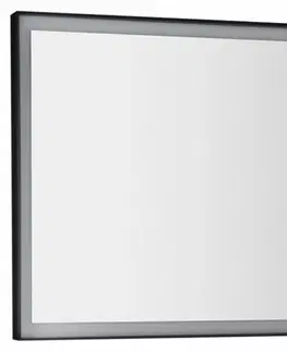 Koupelnová zrcadla SAPHO SORT zrcadlo s LED osvětlením 120x70cm, černá mat ST120