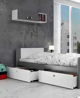 Dětské postele BMS Dětská postel AREK | 80 x 200 cm barevné provedení: Biela / biele zásuvky