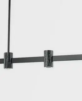 Designová závěsná svítidla HUDSON VALLEY závěsné svítidlo PREDOCK ocel/mramor černá LED 23W 2700K stmívatelné 9145-BBR-CE