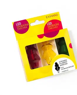 LED žárovky Exihand LED Blistr FILAMENT Stromek barevný 3 žárovky 20V/,02W