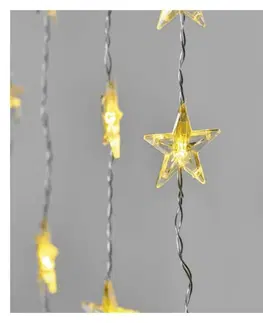 Závěsy a sítě EMOS LED vánoční závěs – hvězdy, 120x90 cm, venkovní i vnitřní, teplá bílá, časovač DCGW01