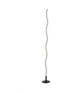 LED stojací lampy LEUCHTEN DIREKT is JUST LIGHT LED designové stojací svítidlo, design vlny, černá 3000K LD 15168-18