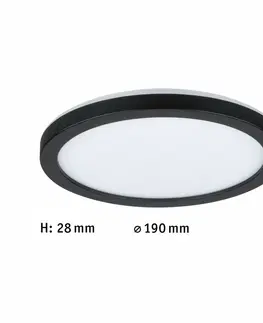 LED stropní svítidla PAULMANN LED Panel Atria Shine kruhové 190mm 1340lm 4000K černá