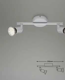 LED bodová svítidla BRILONER Bodové svítidlo 25,5x8 cm 2xGU10 4,8W 520lm titan BRI 2906-024